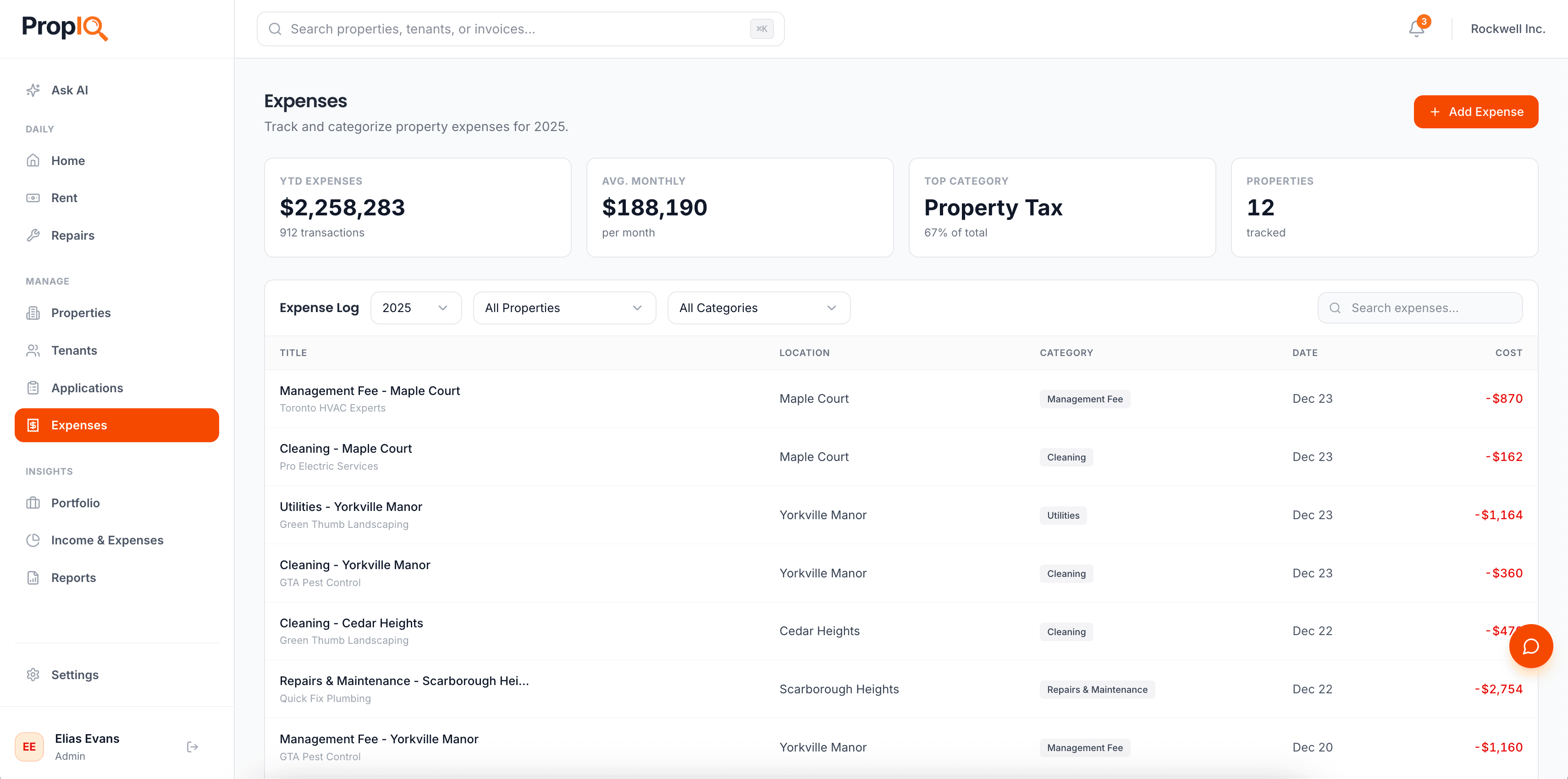 Expense tracking and categorization